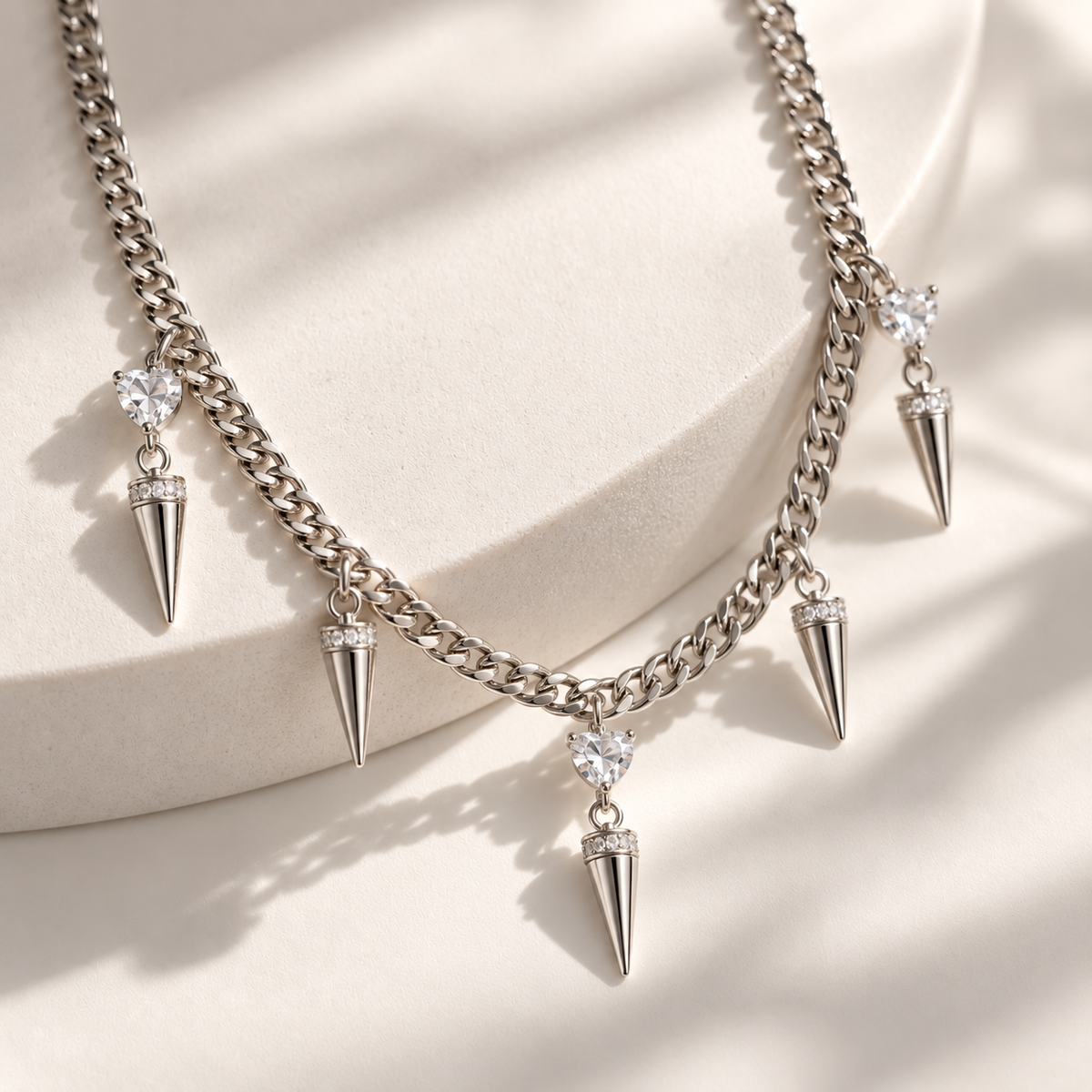 Nicole silver necklace