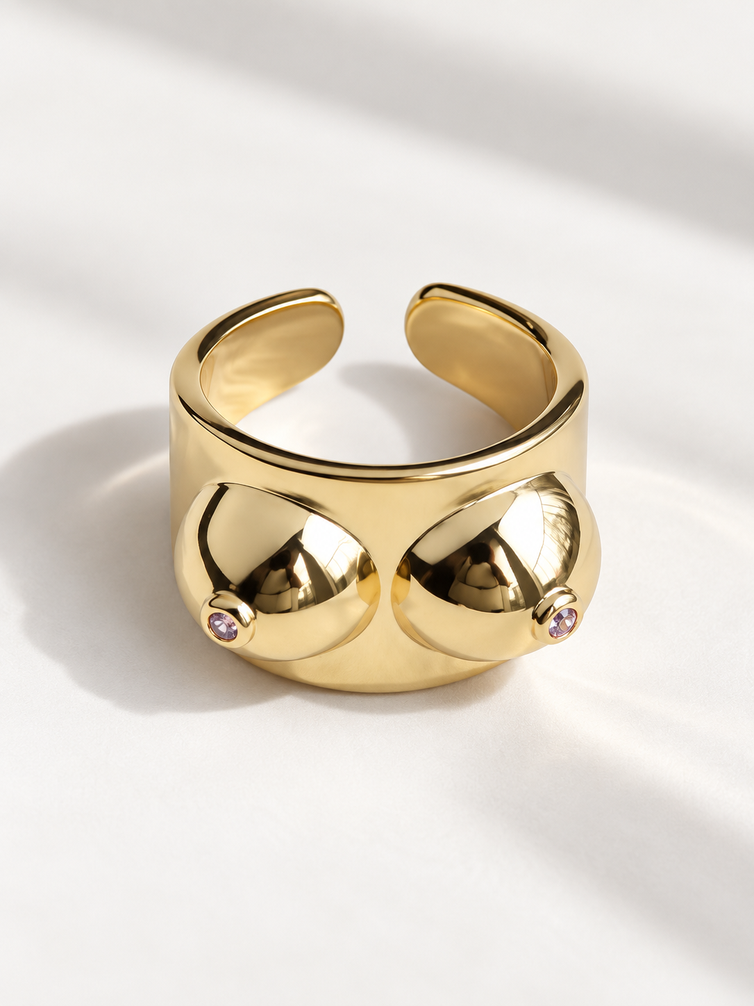 Boobs gold ring