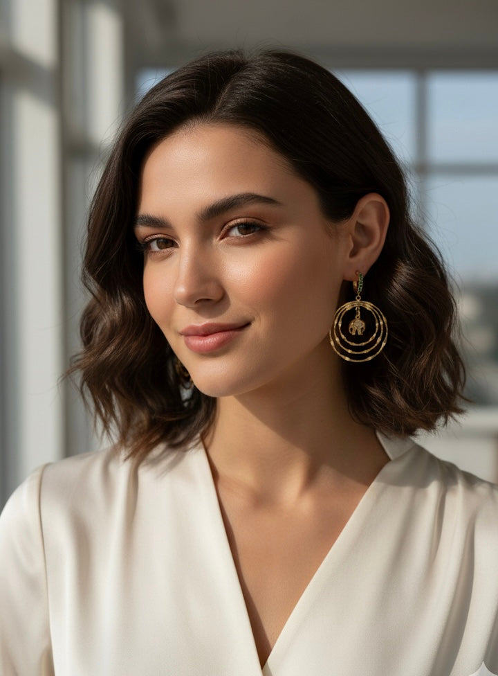 Elephant love earrings