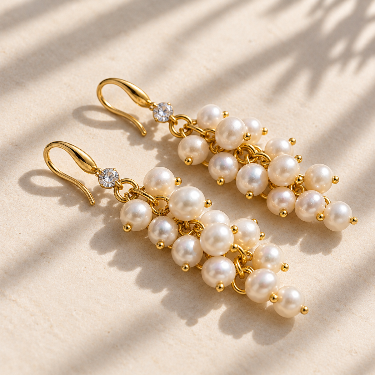 Pearl fall earrings