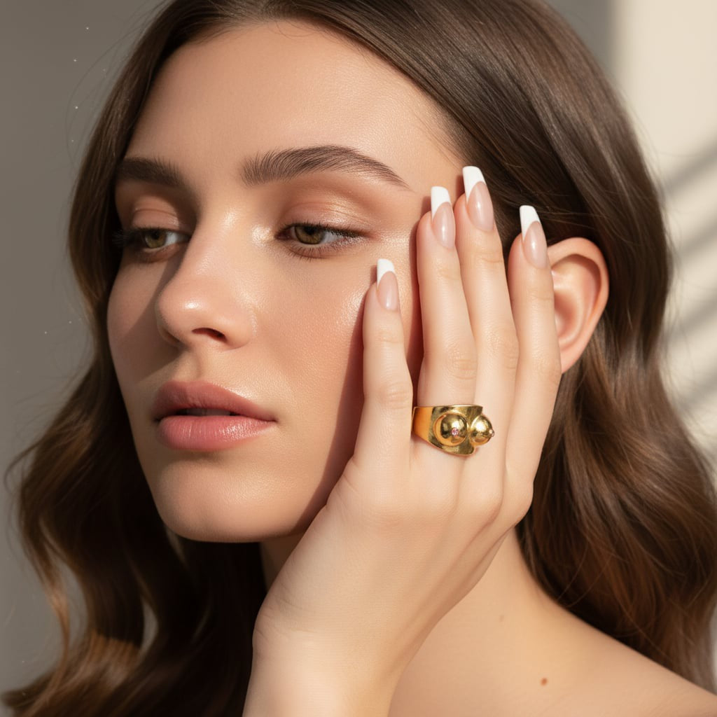 Boobs gold ring