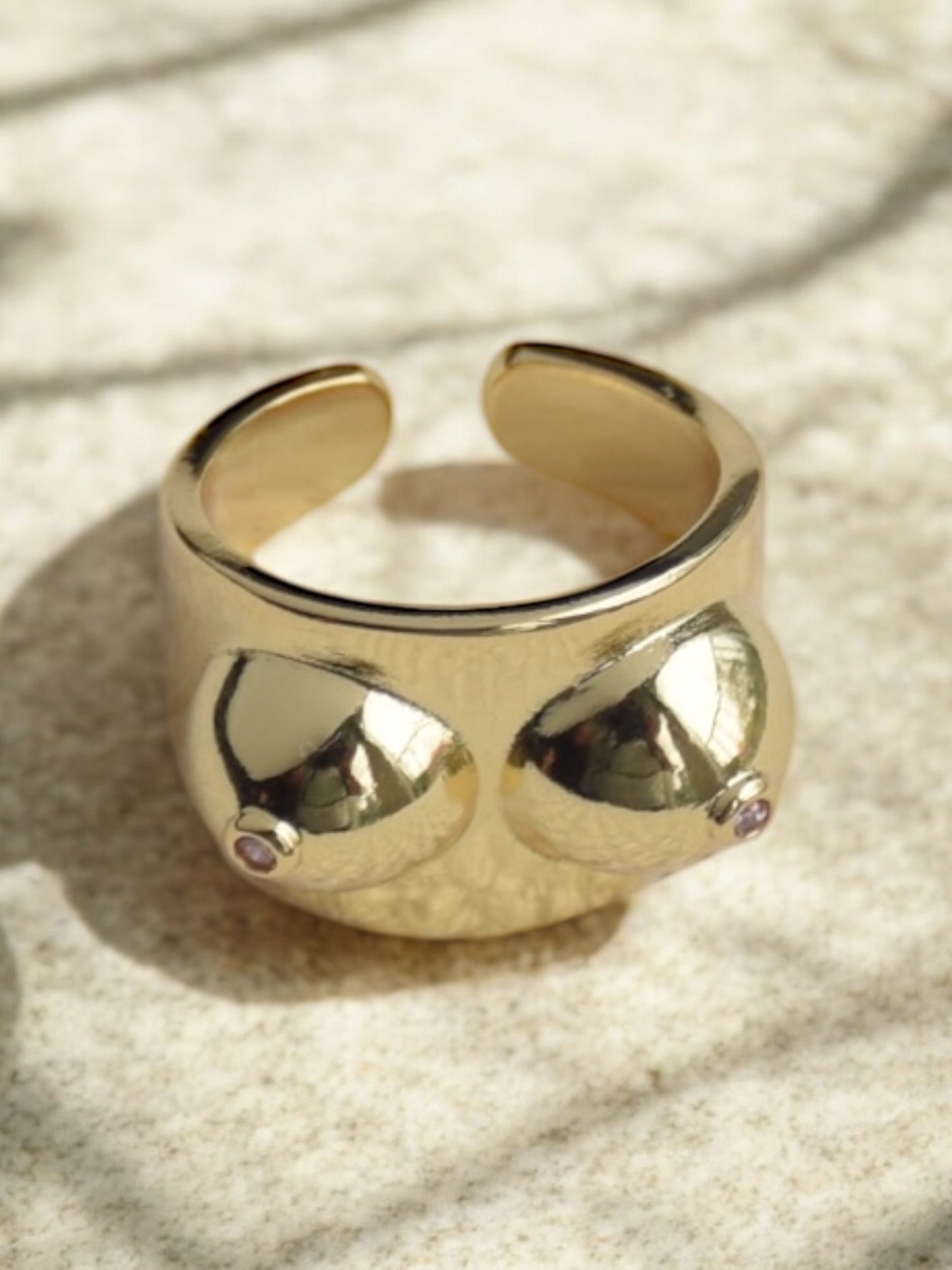 Boobs gold ring