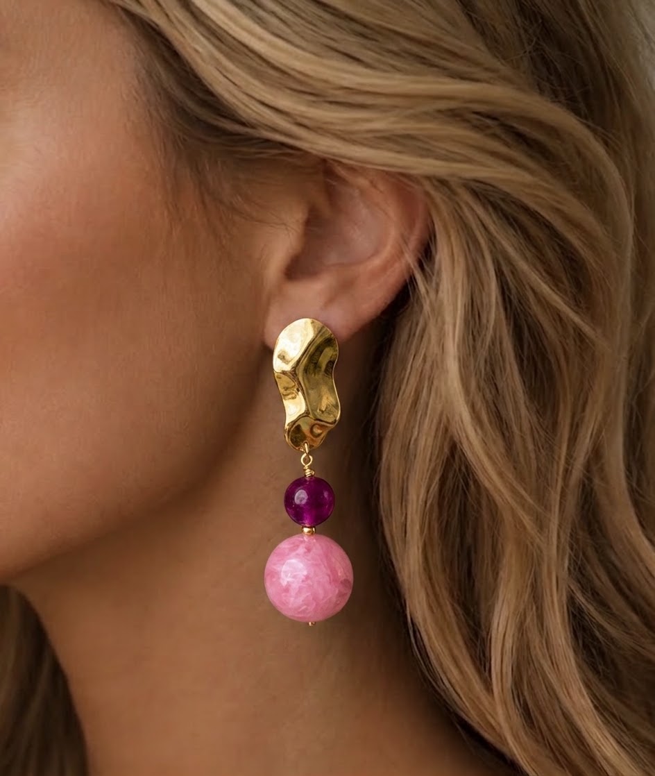 Sandy pink earrings
