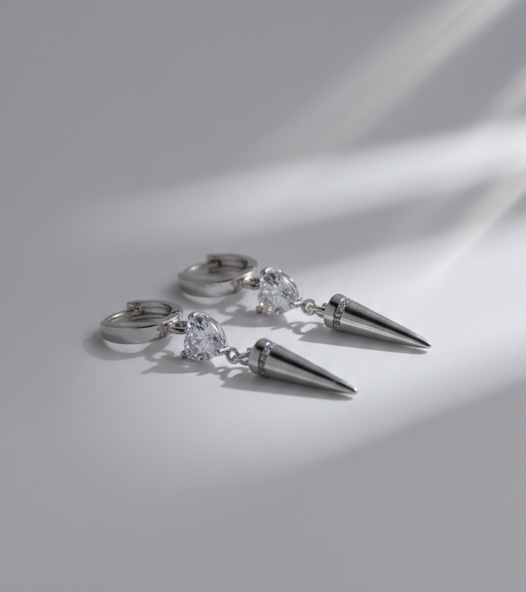 Nicole silver earrings