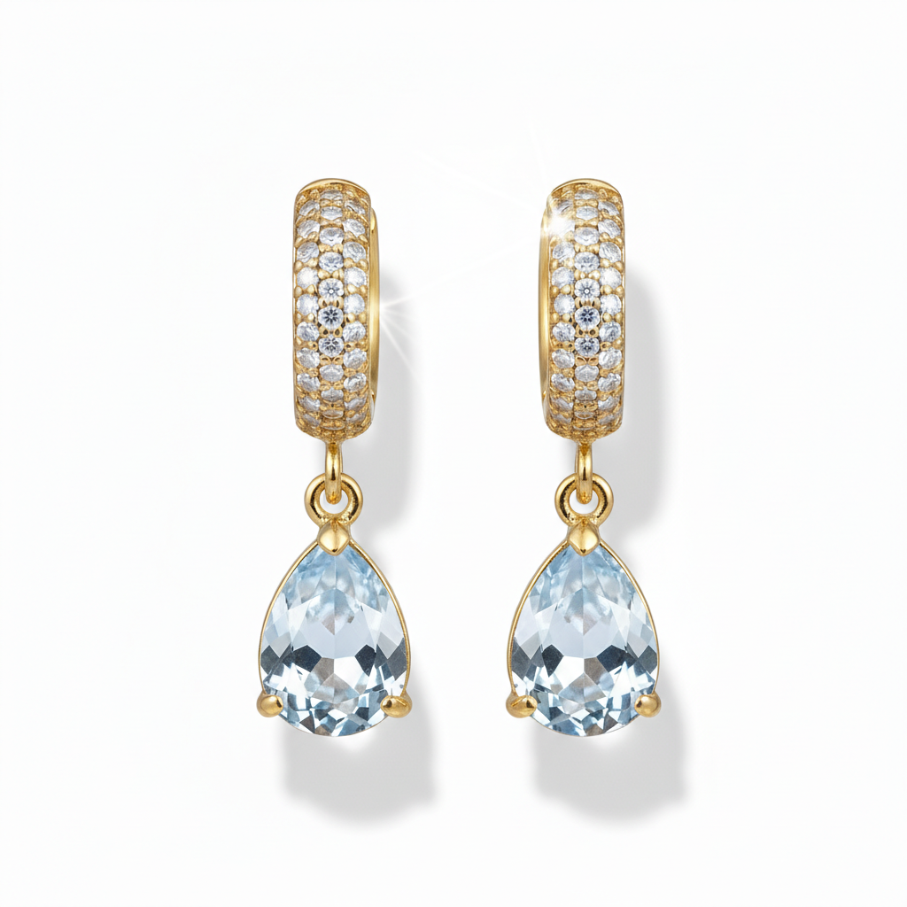 Bonnie light blue earrings