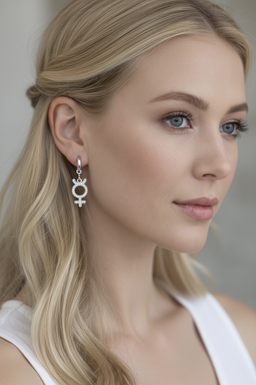 Astra rebel silver earrings