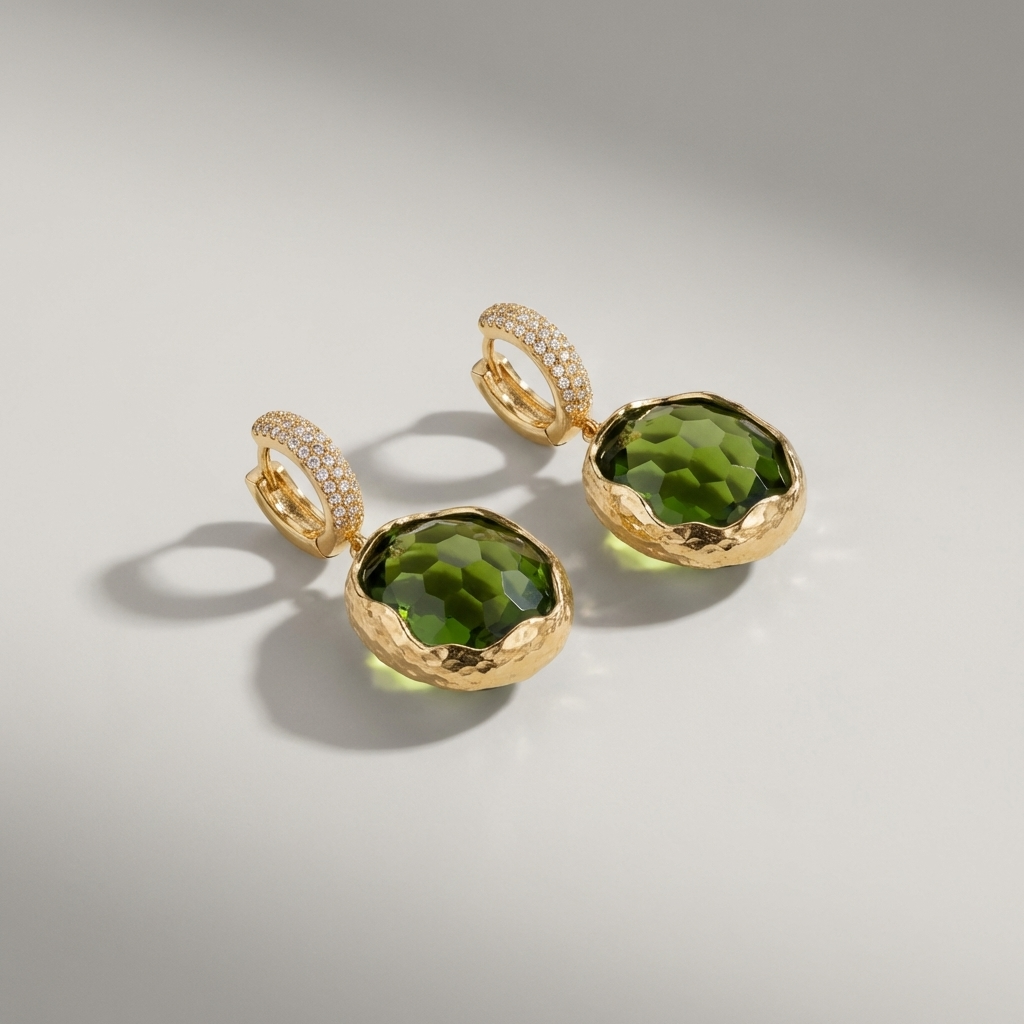 Emerald empress hoops