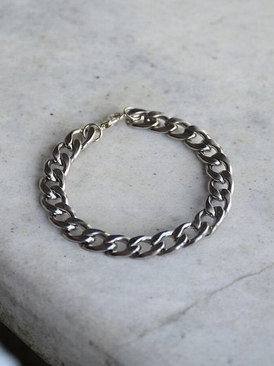 The silver bracelet