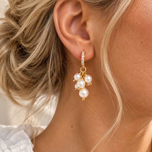 Pearl drop earrings