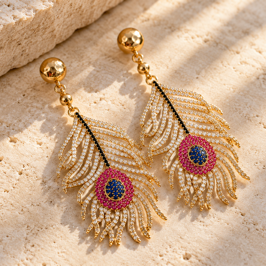 Le paon earrings