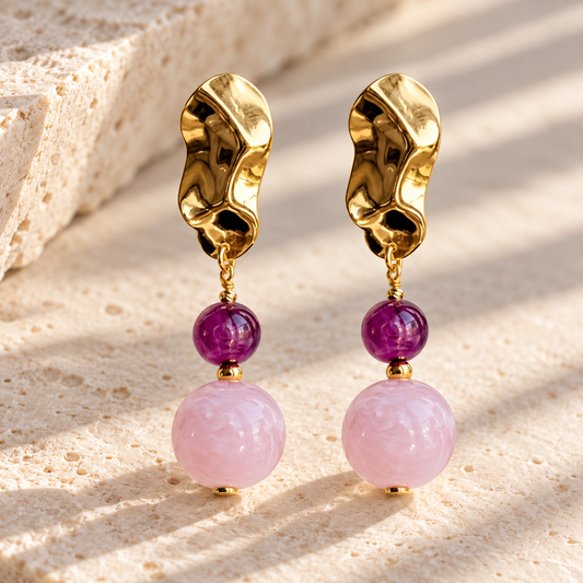 Sandy pink earrings