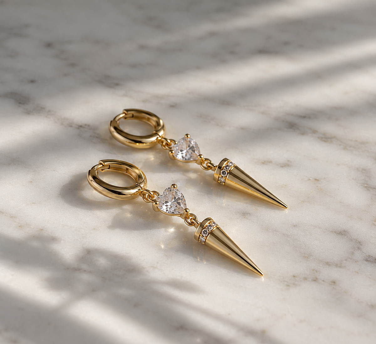 Nicole gold earrings