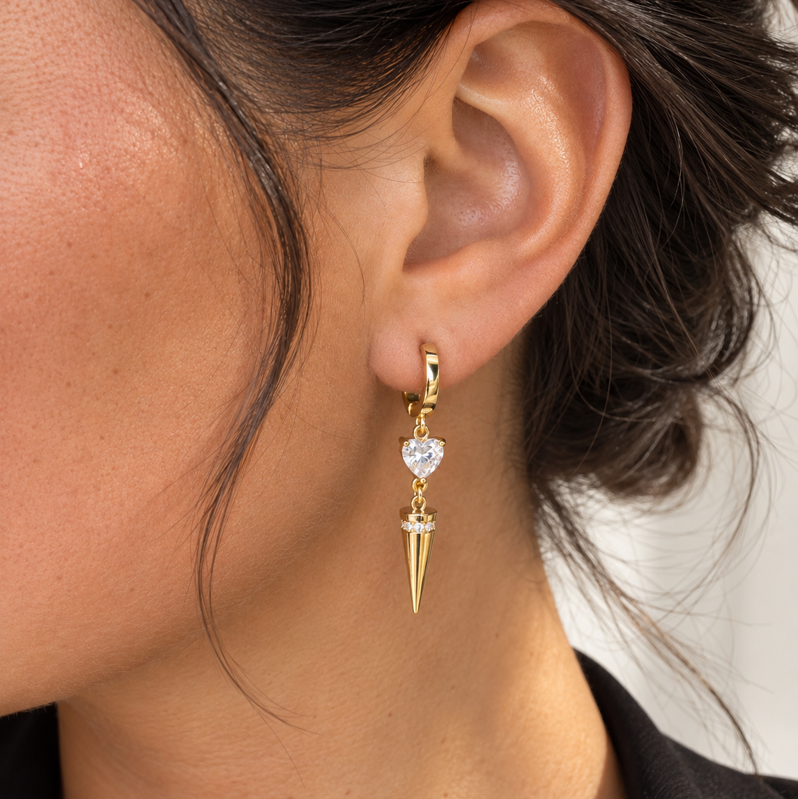 Nicole gold earrings