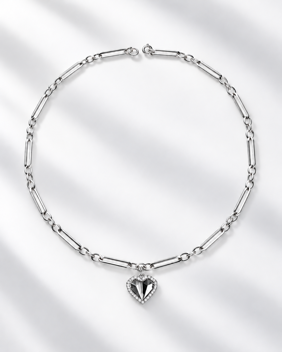 Heart of silver necklace