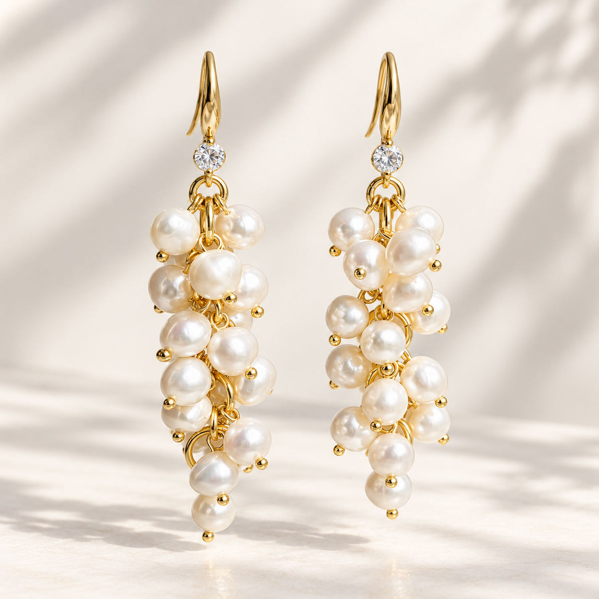 Pearl fall earrings