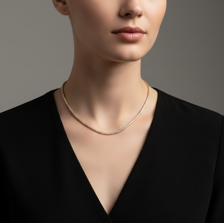 Brigitte tennis necklace