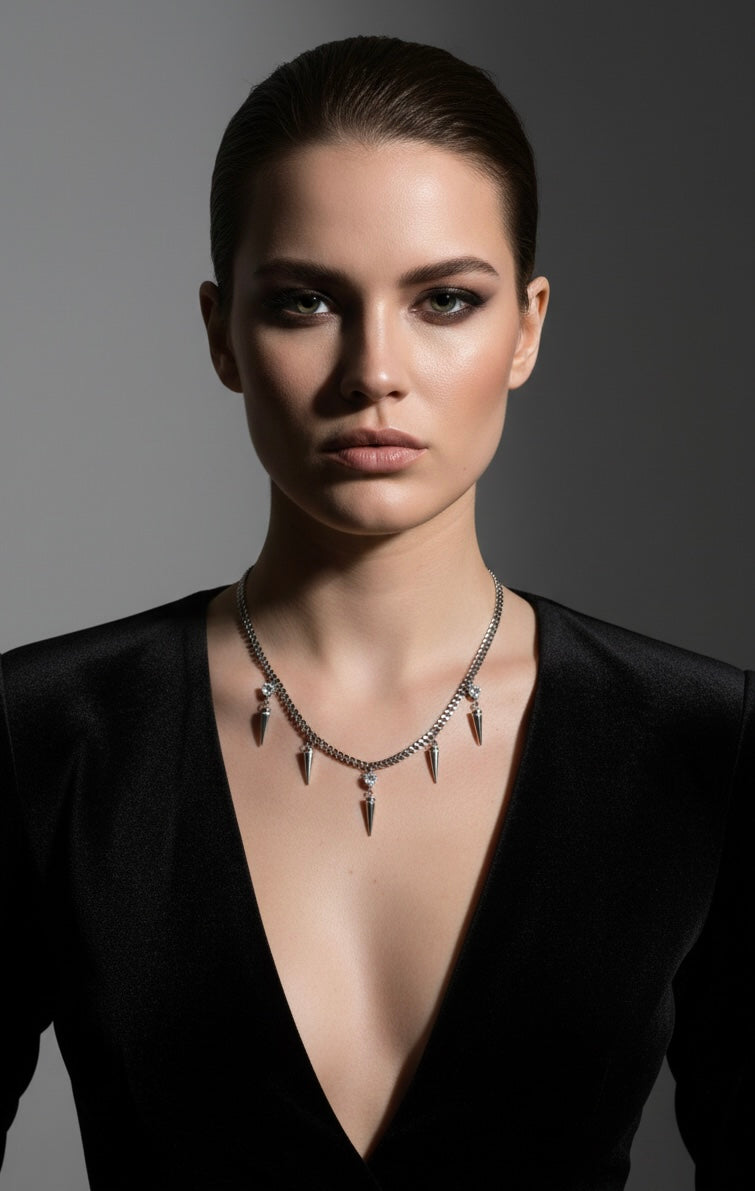 Nicole silver necklace