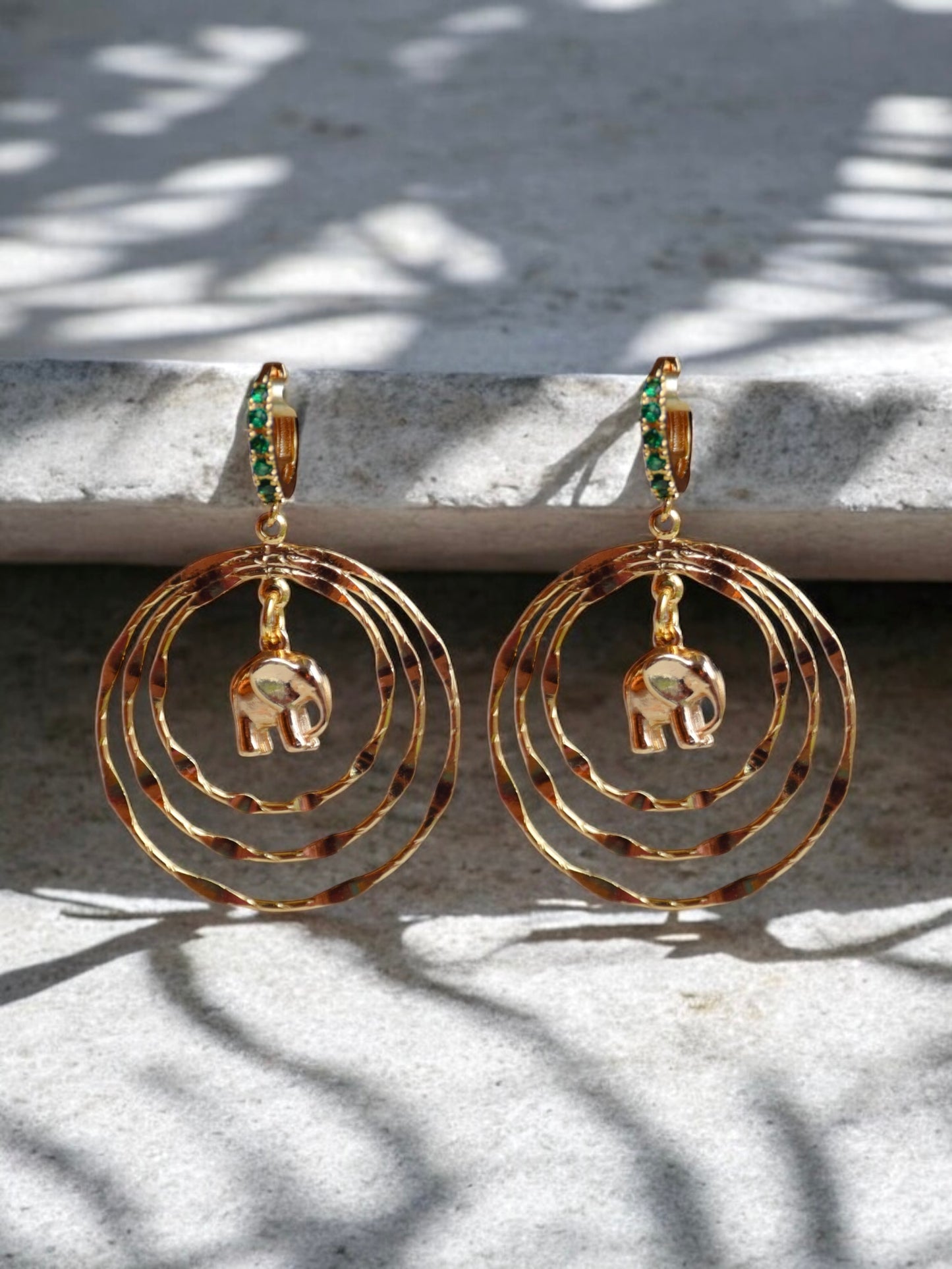 Elephant love earrings