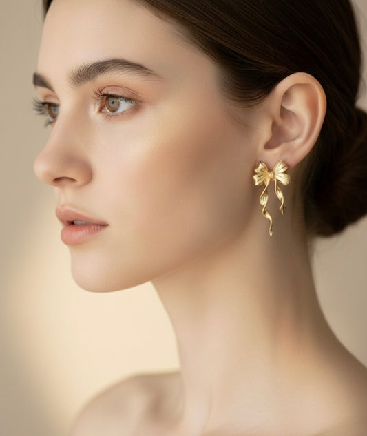 Small bow earrings