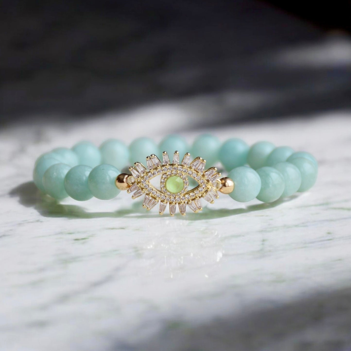 Soleil green jade bracelet