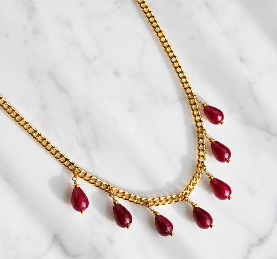 Scarlet muse necklace