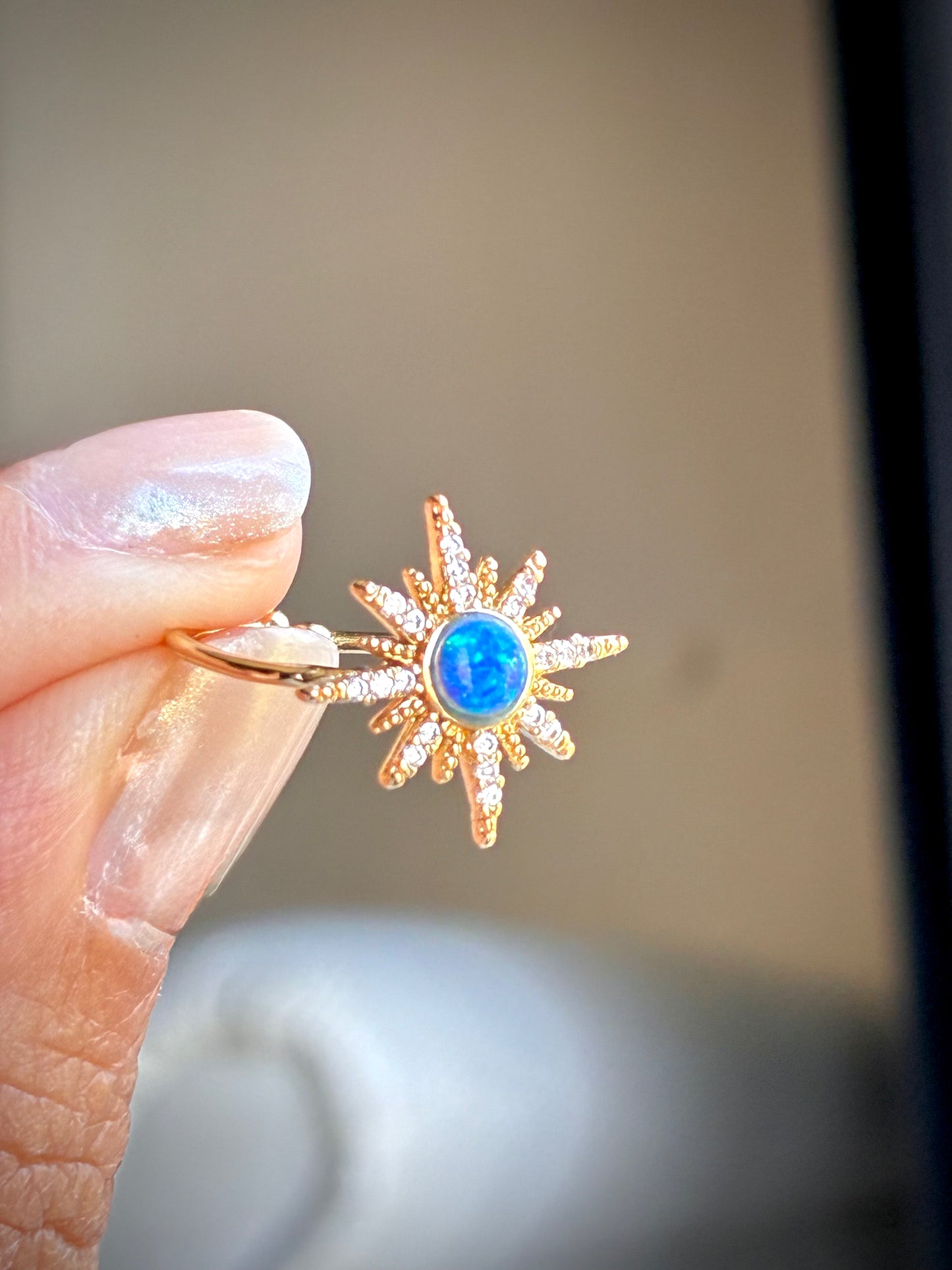 Turquoise star ring
