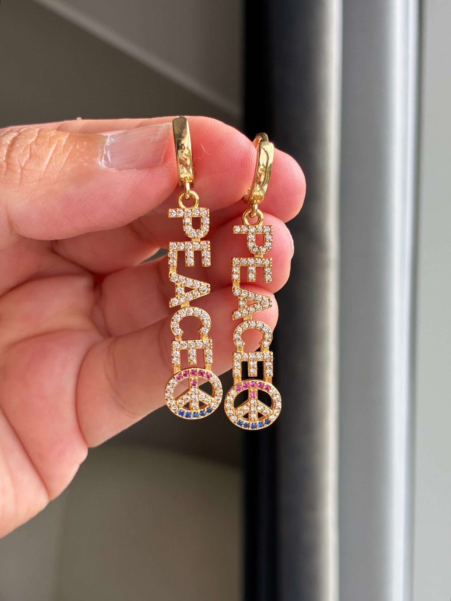 Peace earrings