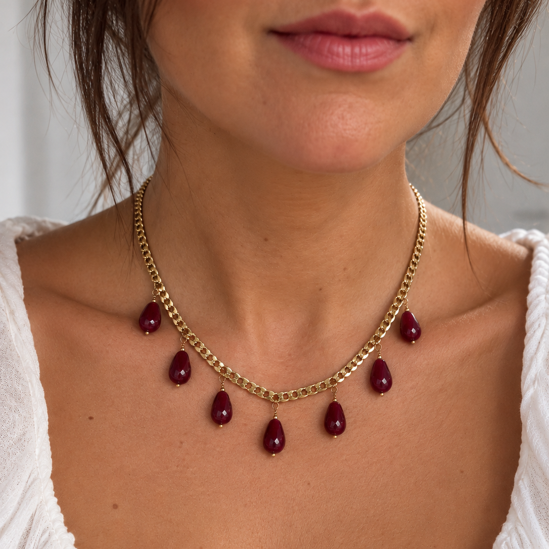 Scarlet muse necklace