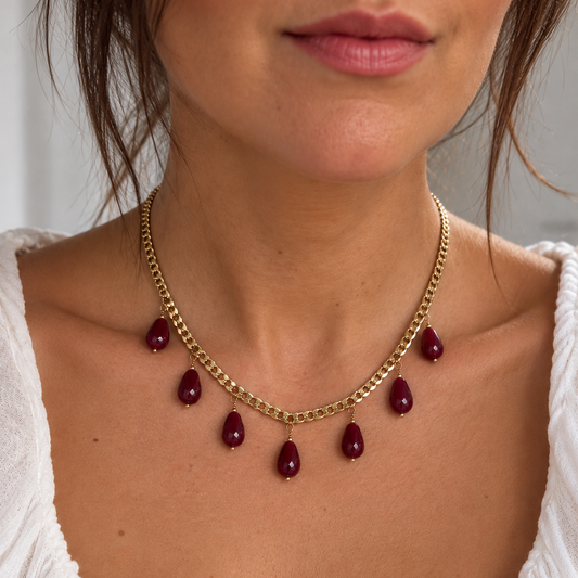 Scarlet muse necklace