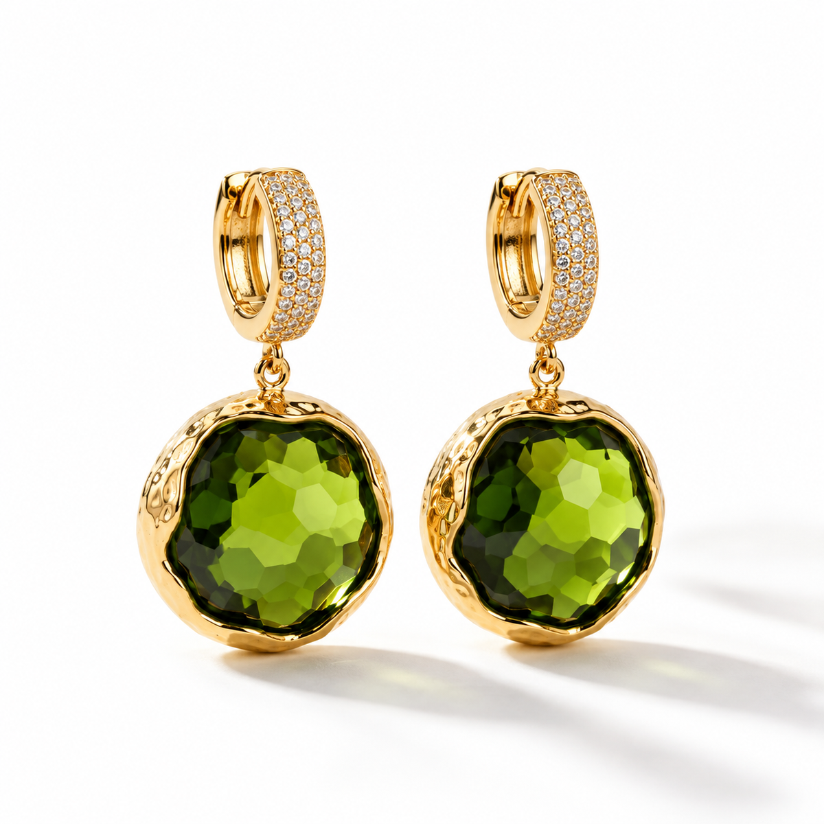 Emerald empress hoops