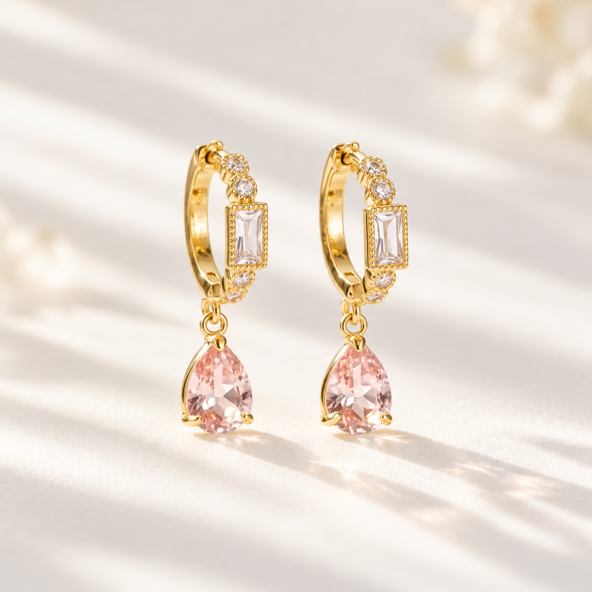 Rose gold earrings