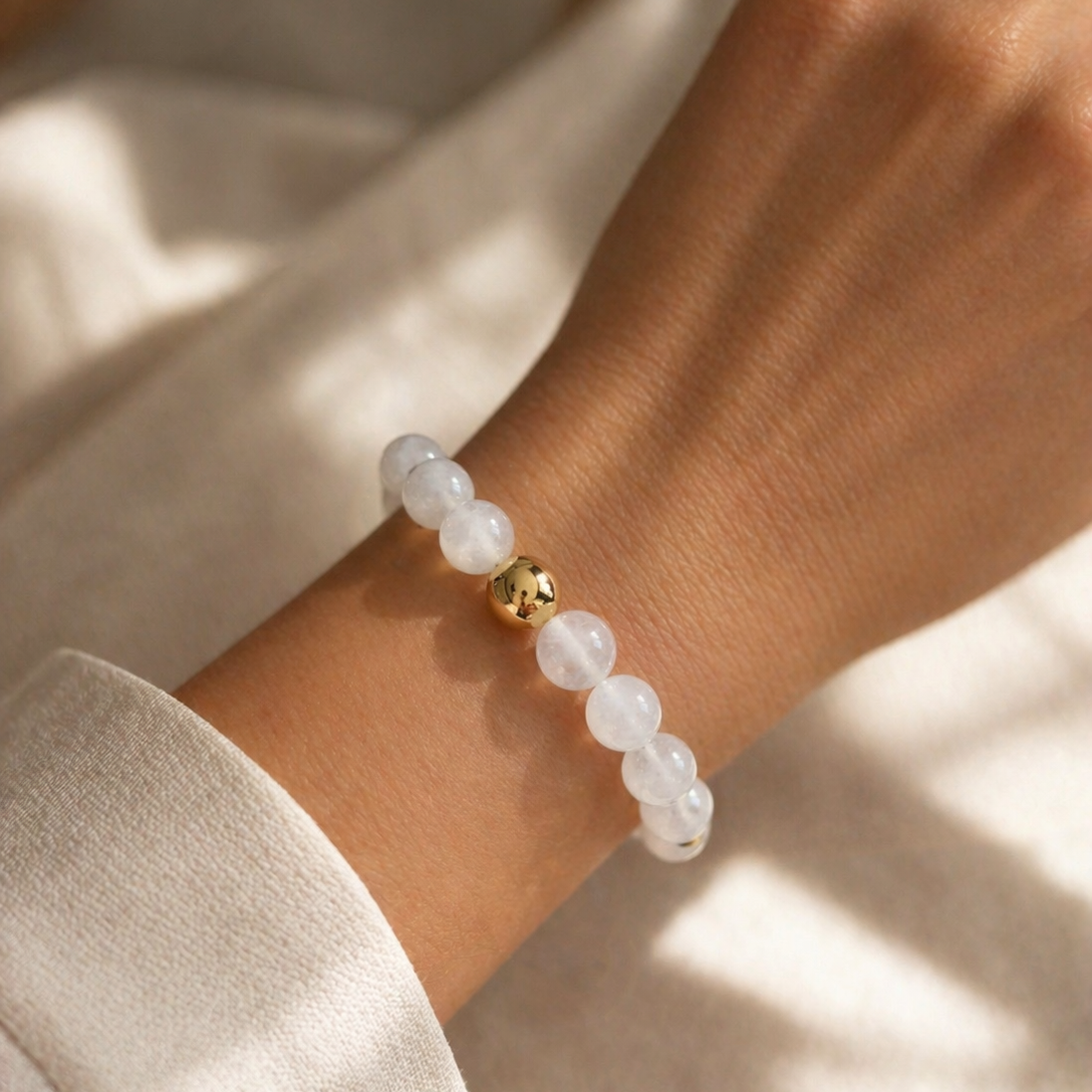 White moonstone bracelet