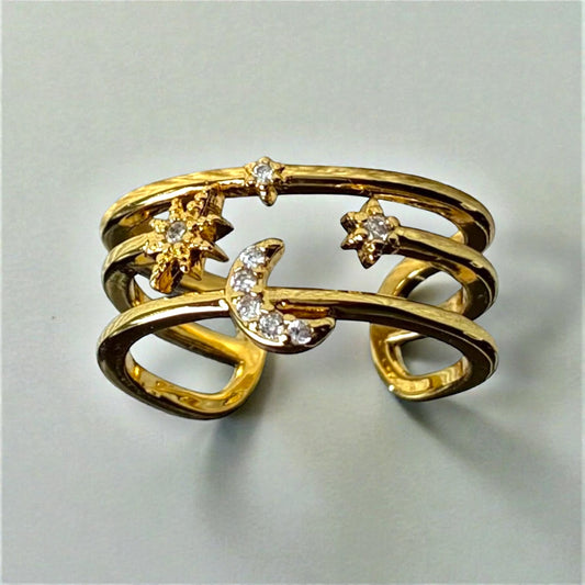 The star and moon ring