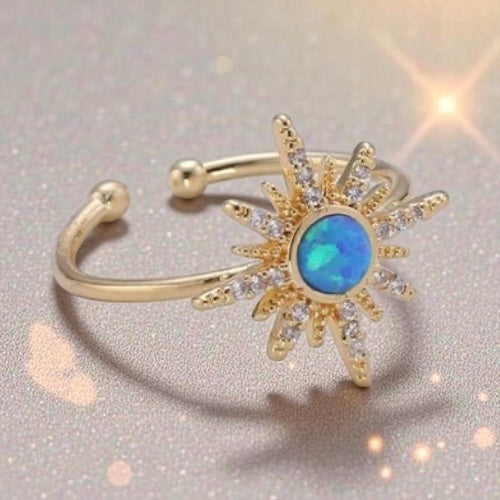 Turquoise star ring