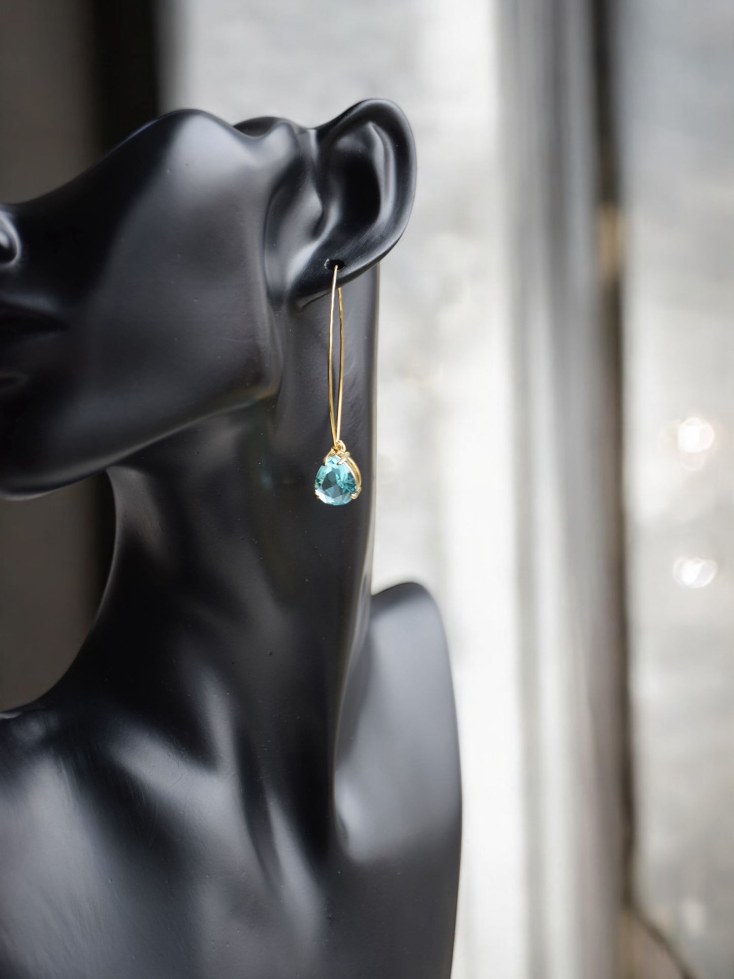 Blue drop earrings