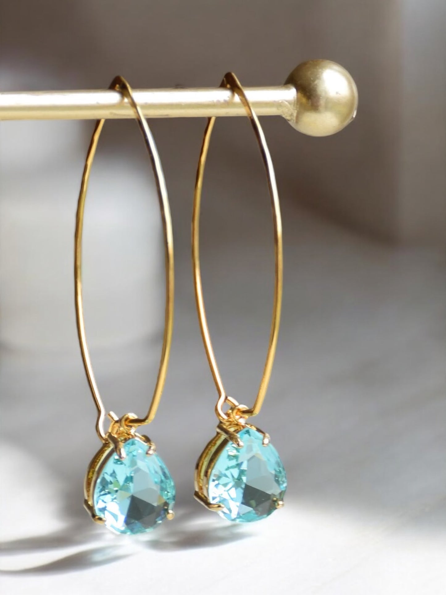 Blue drop earrings