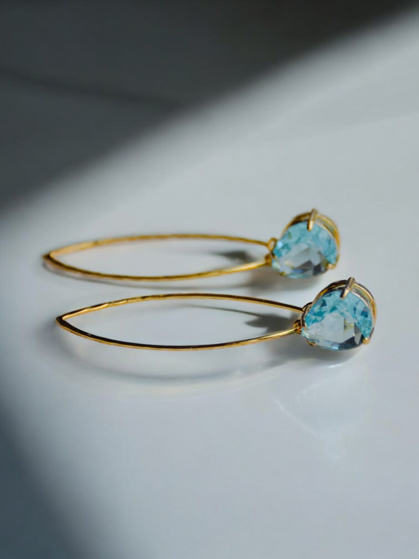 Blue drop earrings