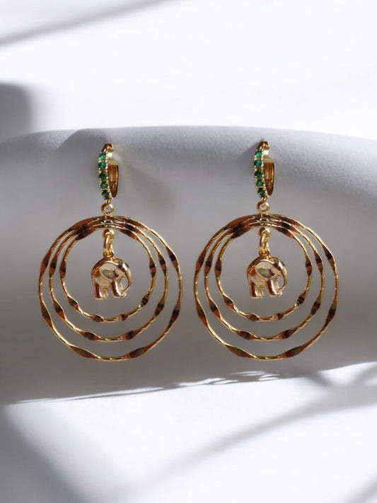 Elephant love earrings