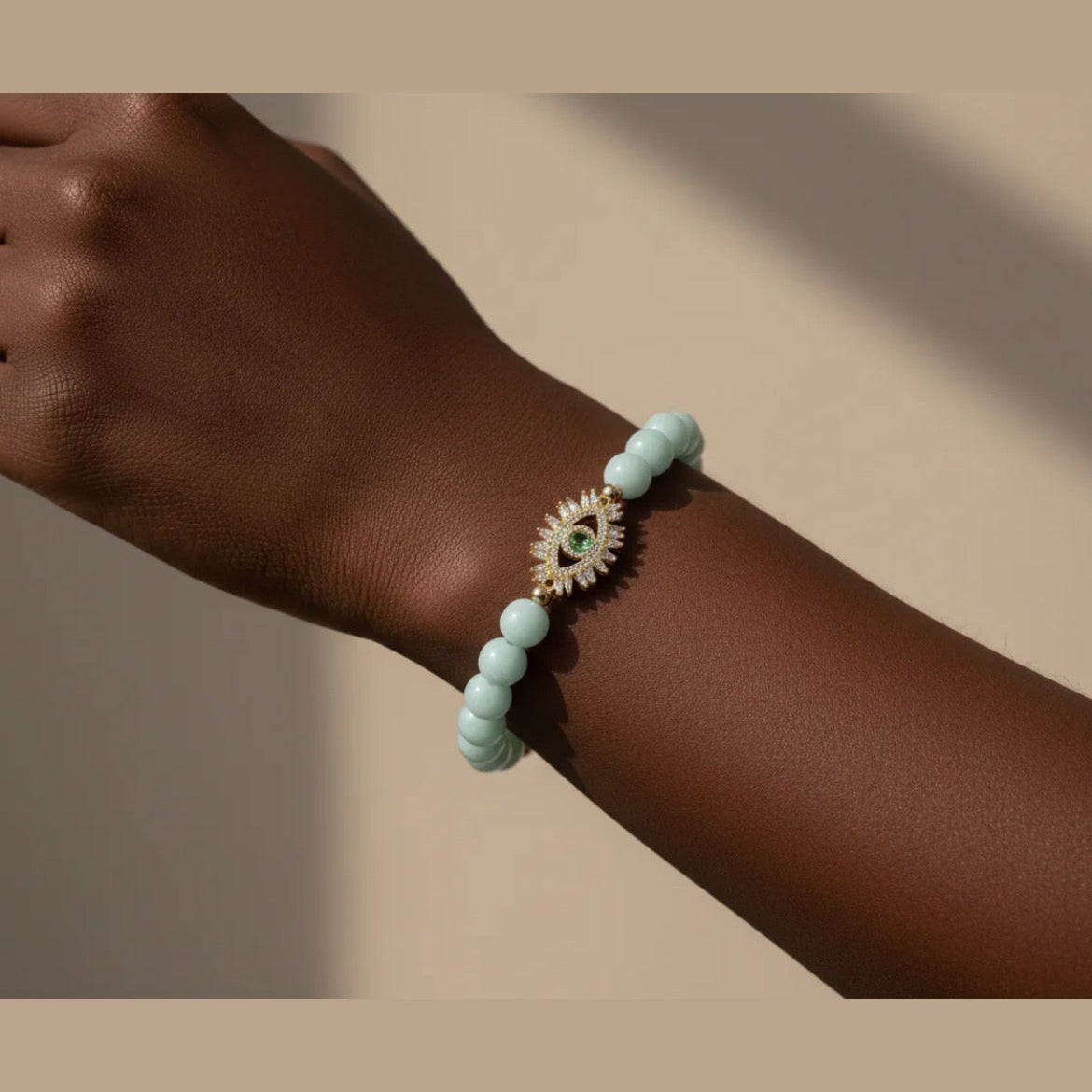 Soleil green jade bracelet