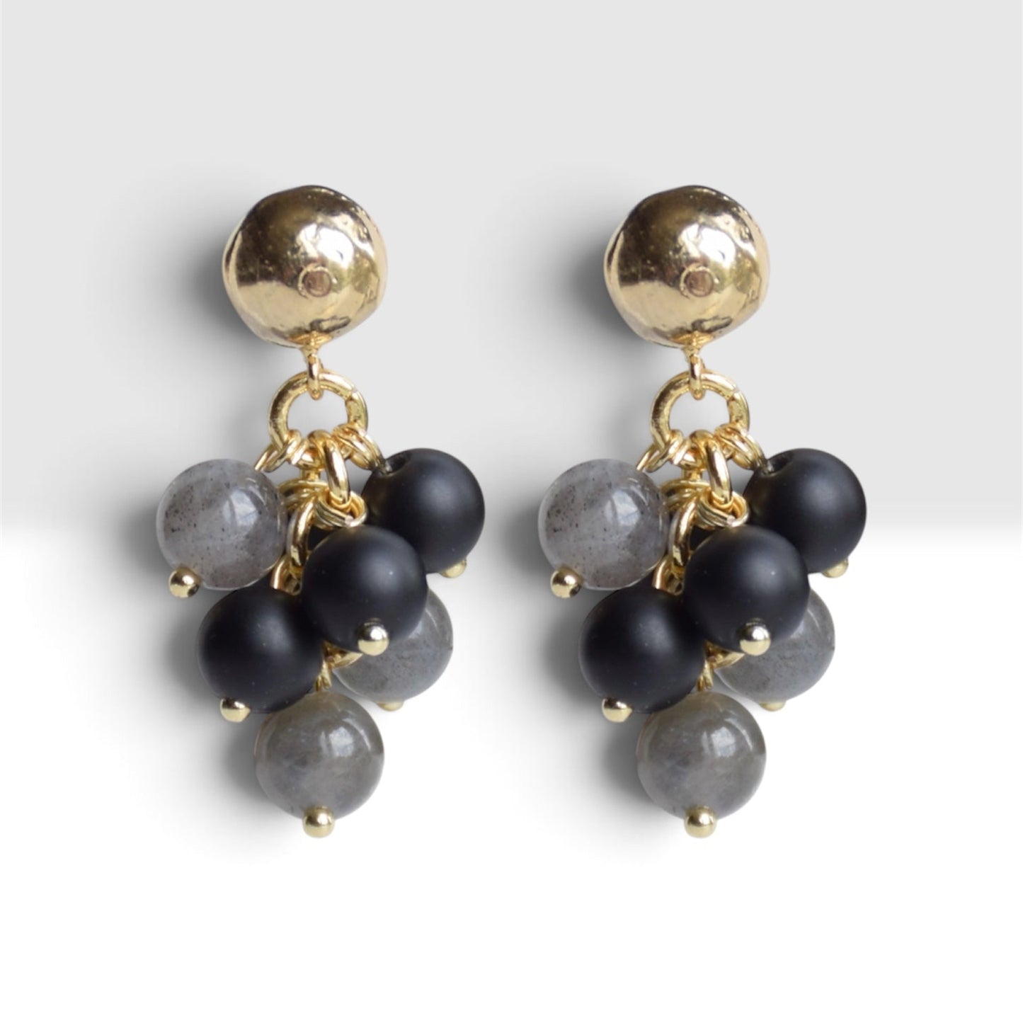Midnight cluster earrings