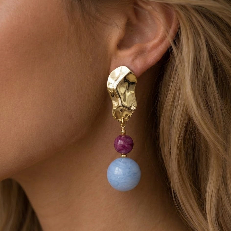 Sandy blue earrings