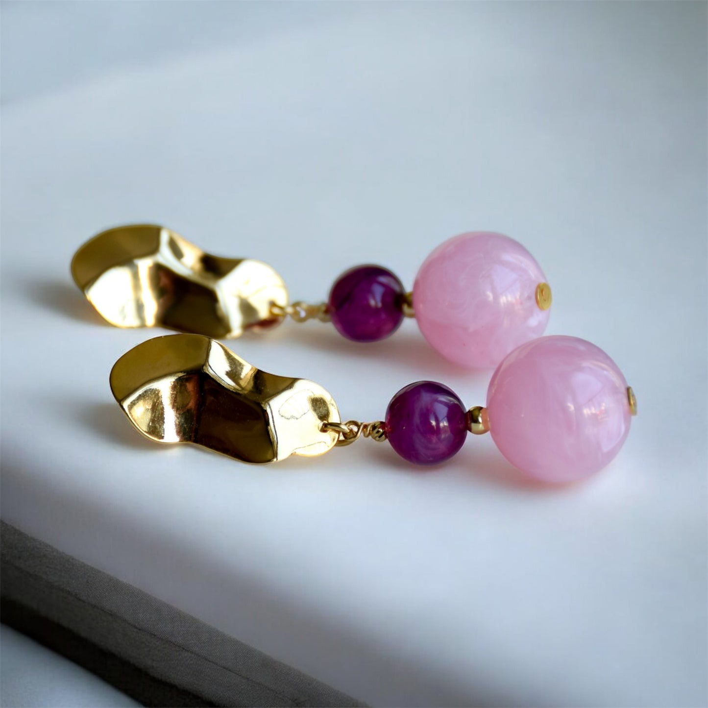 Sandy pink earrings