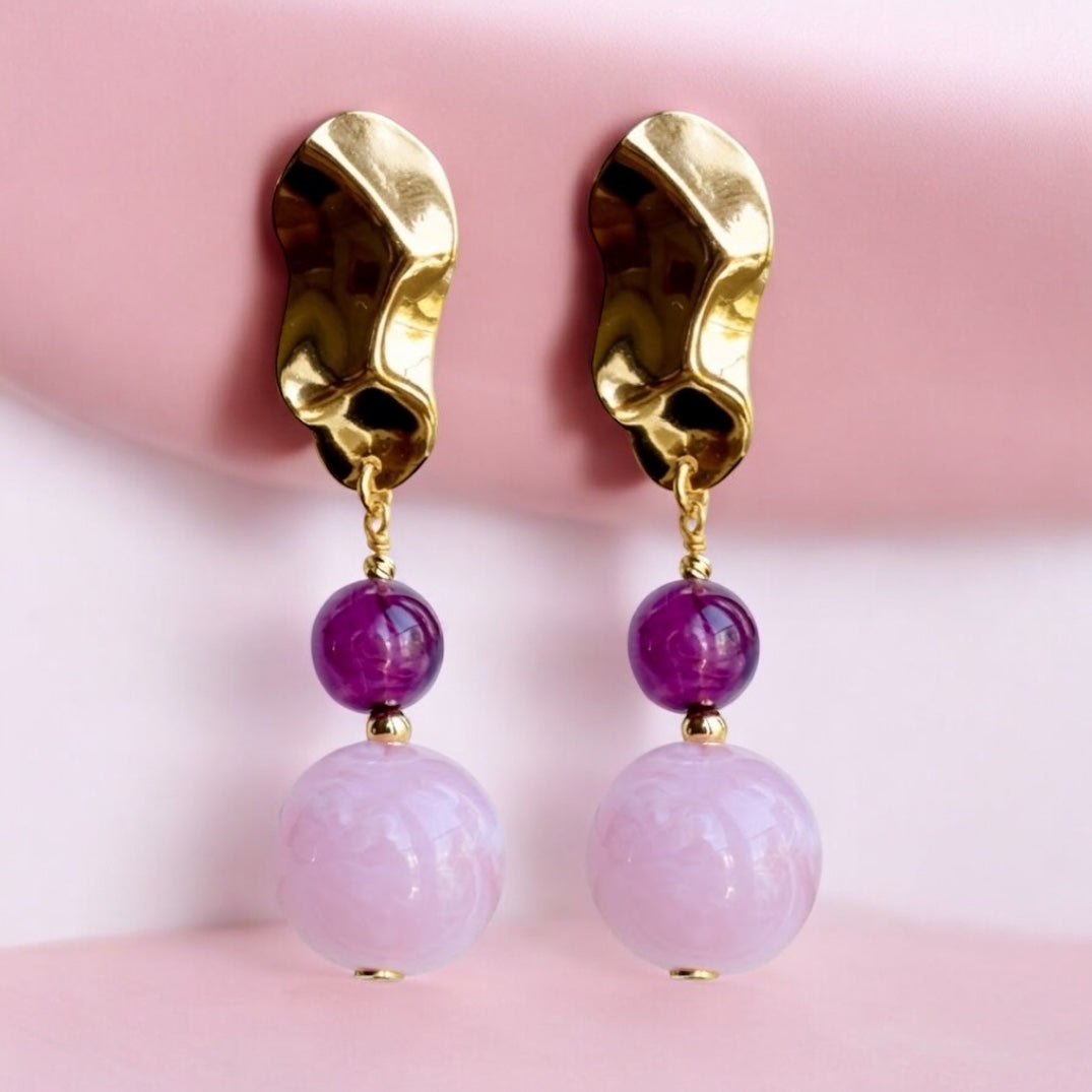 Sandy pink earrings