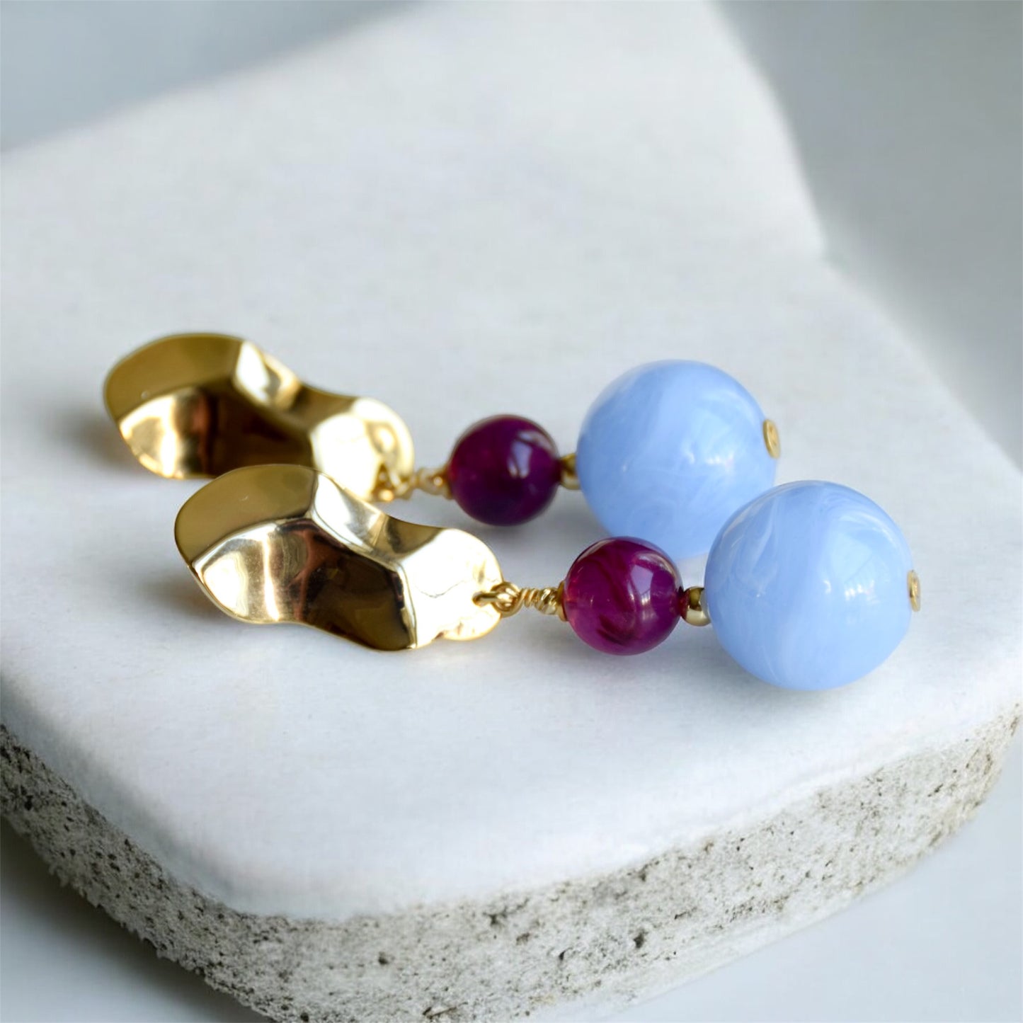 Sandy blue earrings