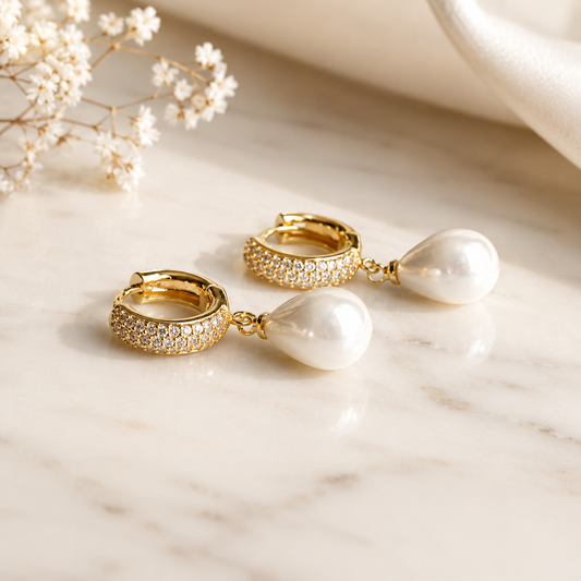 Stella pearl earrings
