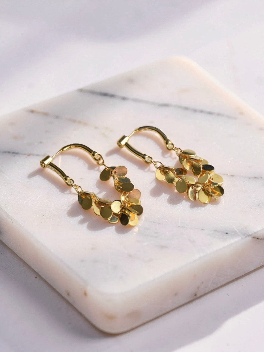 Gold earrings