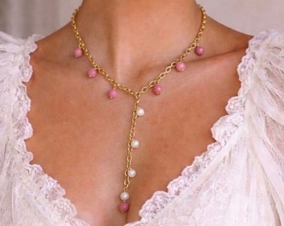 Summer pink necklace