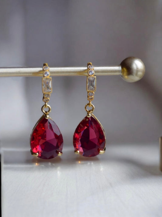 Bisous red earrings