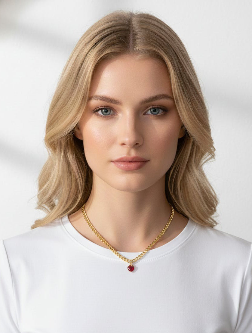 Pariser Halskette mit einzelnem Herz