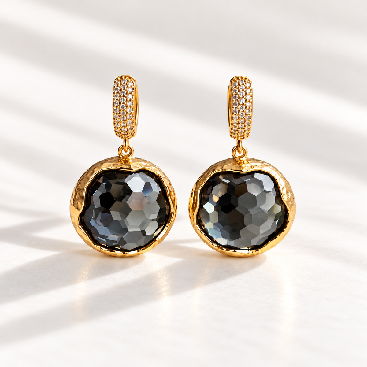 Noir empress hoops